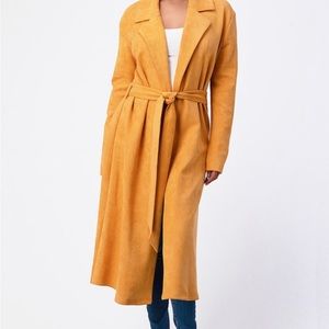 Suede Trench Coat